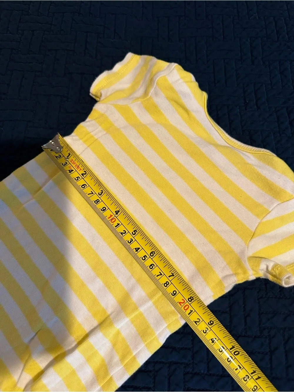 Carter's Yellow Stripe Short-Sleeve Baby One-Piece Bodysuit size 12 Months